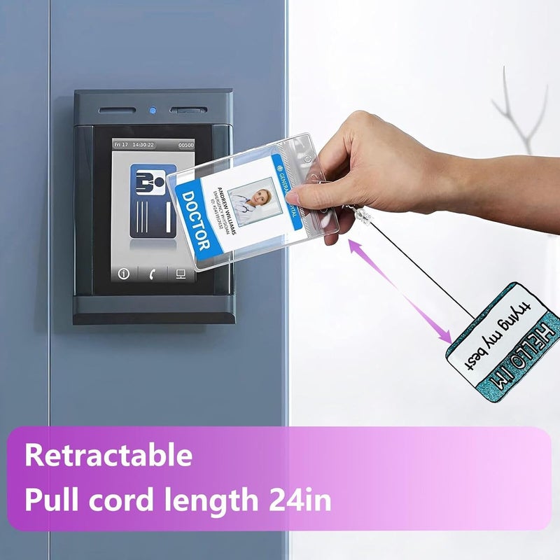 Bydevia Hello I'm Trying My Best Badge Reel Retractable, Funny Badge Reel for Nurse Nursing Student RN MA CNA LPN Medical Worker & Teacher, ID Name Badge Holder with Alligator Clip & 24” Durable Nylon Cord - Image 5